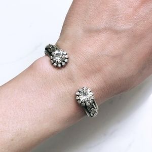Marley Cuff in Silver W/ Vintage Crystal Detail